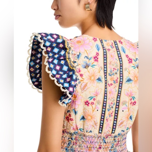 FARM Rio Superbloom Tapestry Cream Maxi Dress, Small - Picture 4 of 8